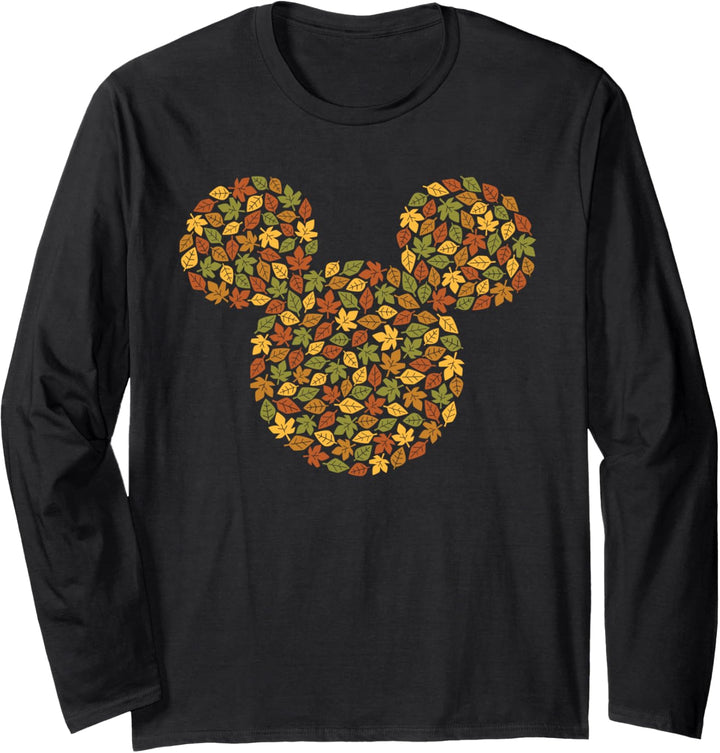 Disney Mickey Mouse Icon Autumn Fall Leaves Langarmshirt