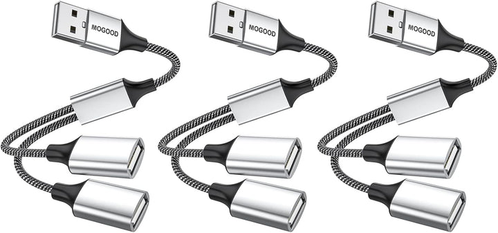 MOGOOD USB Splitter Kabel USB Y Splitter Adapter Dual USB 2.0 Netzkabe lweiterung für Lade/Daten übe