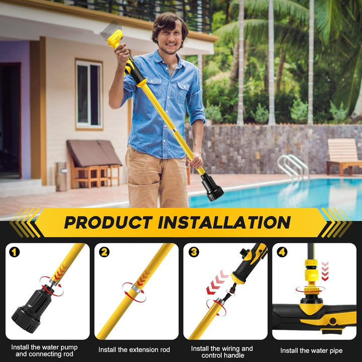 Akku Regenfasspumpe, kompatibel mit Dewalt 20V-Akku (ohne Batterie), 90 l/min Durchfluss, tragbare s