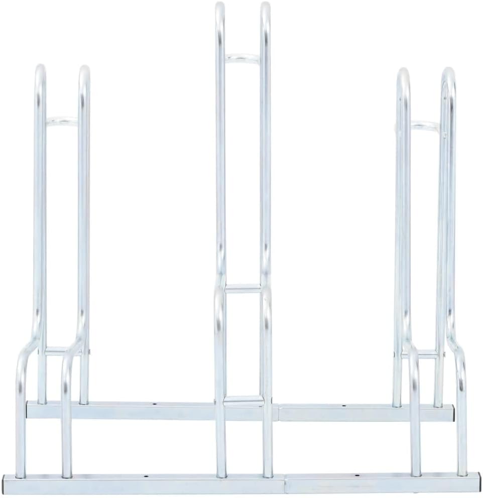 vidaXL Fahrradständer, Aufstellständer für 3 Fahrräder, Radständer Freistehend, Mehrfachständer Bode