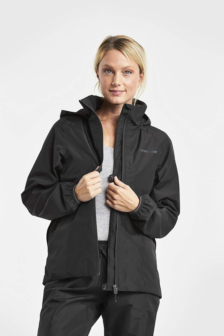 Didriksons Incus Jacket Women - wasserdichte Outdoorjacke 36 Schwarz, 36 Schwarz