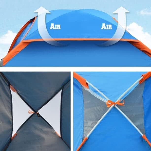 Wurfzelt 2 Personen Wasserdicht, Automatisches Pop Up Zelt 2 Personen, Winddicht Campingzelt, Ultral