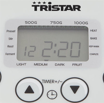 Tristar BM-4586 Brotback-Automat – Einstellbarer Bräunungsgrad für die Kruste – glutenfreies Program