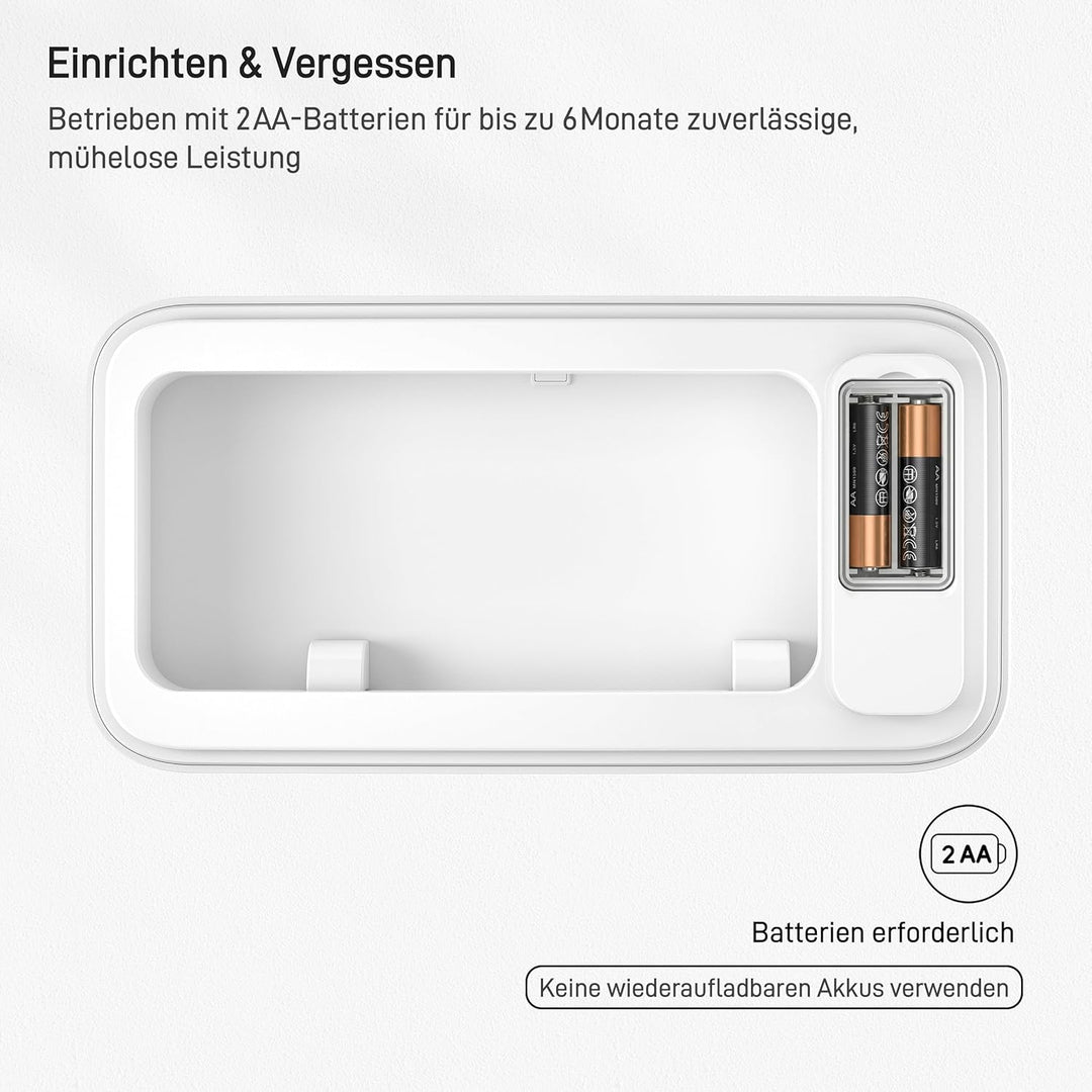 EKO Brio Sensor Mülleimer Bad 10L, Automatischer Berührungsloser Badezimmer-Mülleimer, Wasserdicht,