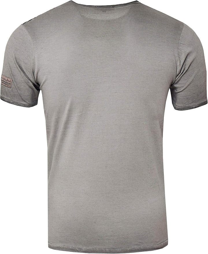 Rusty Neal Herren T-Shirt Rundhals USA Adler Tee Shirt Kurzarm Regular Fit Stretch 100% Baumwolle S