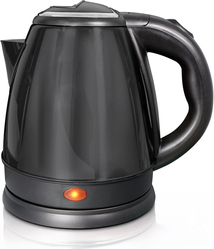 Edelstahl-Wasserkocher XD14 elektrisch – 1,2 Liter, 1.500 W – mit Abschaltautomatik (Schwarz), Schwa