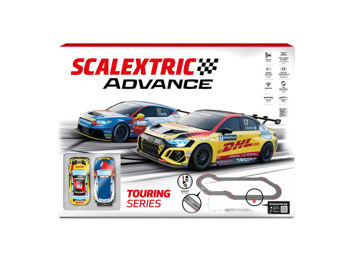 SCALEXTRIC - Advance Rennstrecke - Komplette Rennstrecke - 2 Autos enthalten - Massstab 1:32 (Set To