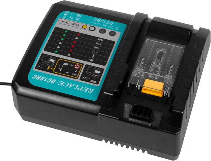 ASUNCELL 3A DC18RC ladegerät Kompatibel mit Makita 14,4 V-18 V Li-Ion Ersatzakku BL1815 BL1830 BL184