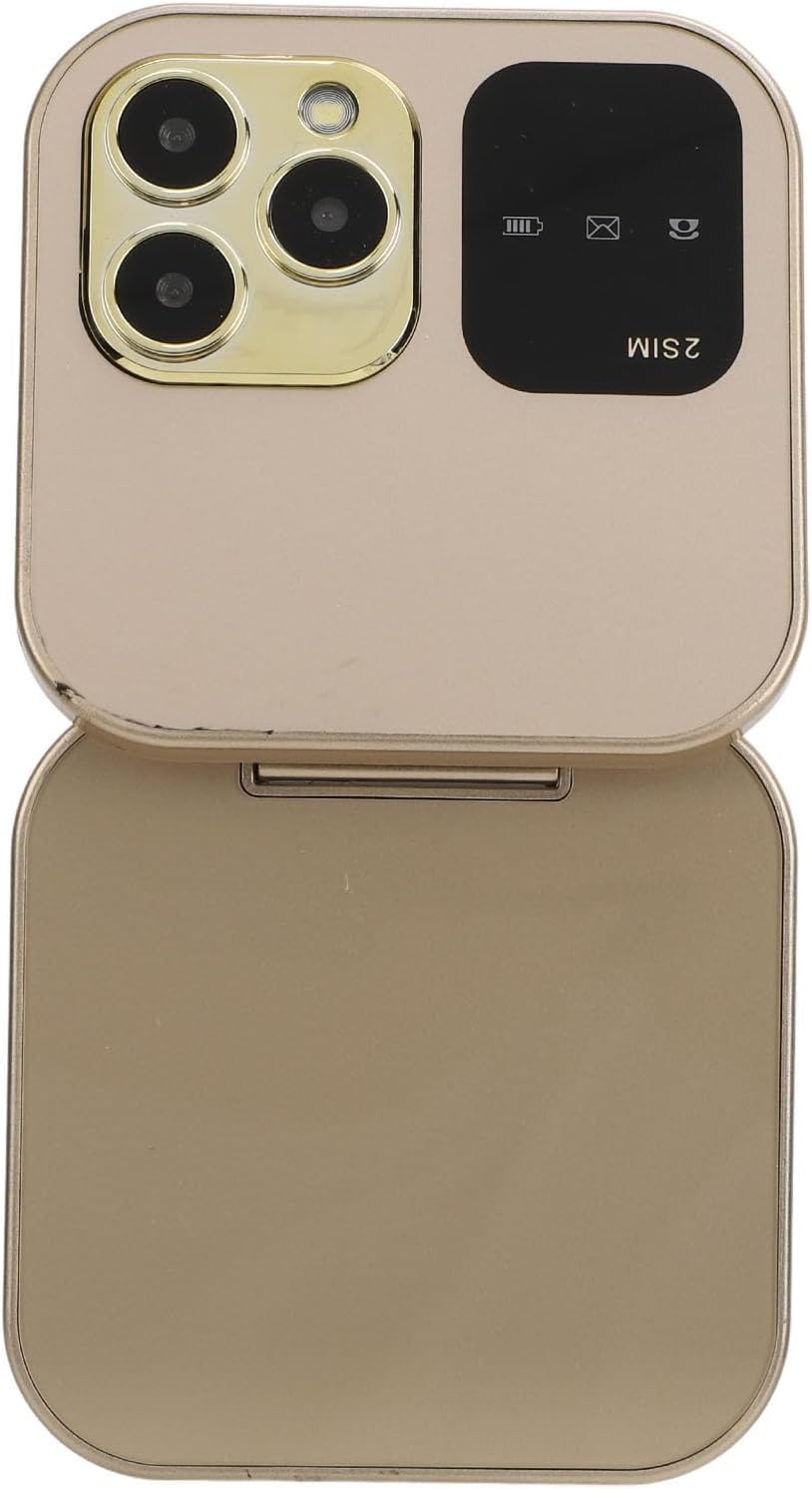 2G Klapphandy für Senioren, 2 SIM-Karten, Kleines Display, Faltbares Handy mit LED-Taschenlampe, Rüc