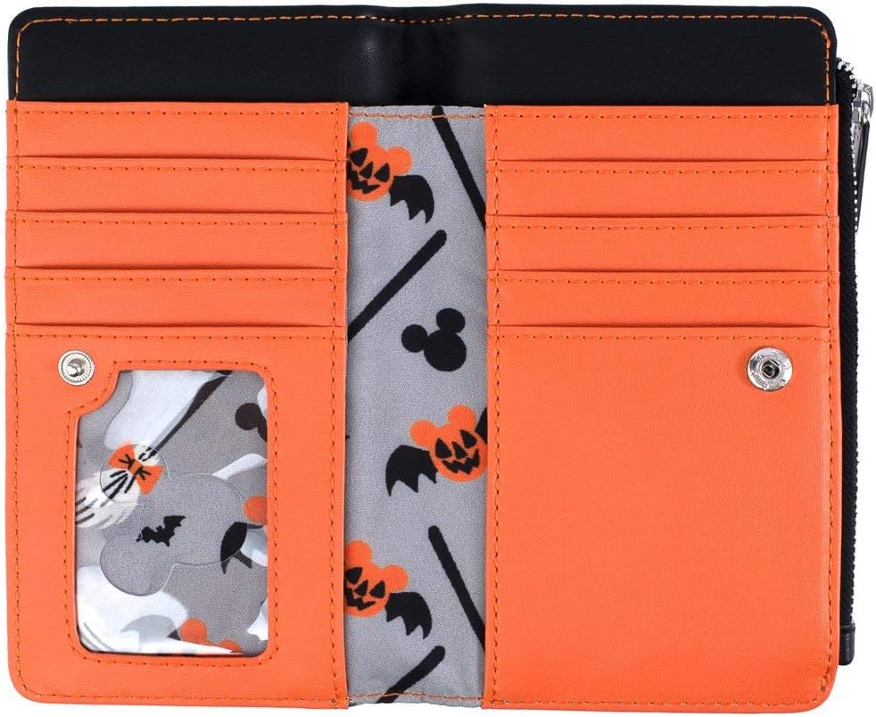 Loungefly Disney Mickey und Minnie Mouse All Over Print Halloween Flap Wallet