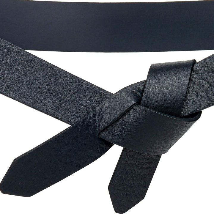 Caspar GU327 Damen Leder Taillengürtel 75 [für Körperumfang 71-75 cm] Dunkelblau, 75 [für Körperumfa