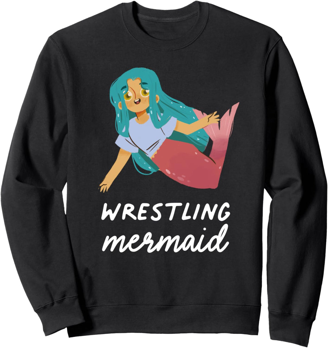 Wrestling Meerjungfrau Mädchen Lustiger Sport Geburtstag Sweatshirt