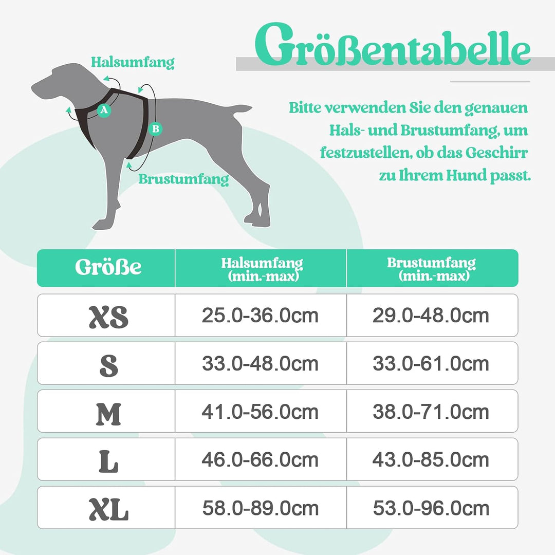 rabbitgoo Hundegeschirr Mittelgrosse Hunde Anti Zug Geschirr Hund mit Kontrolle No Pull Verstellbar