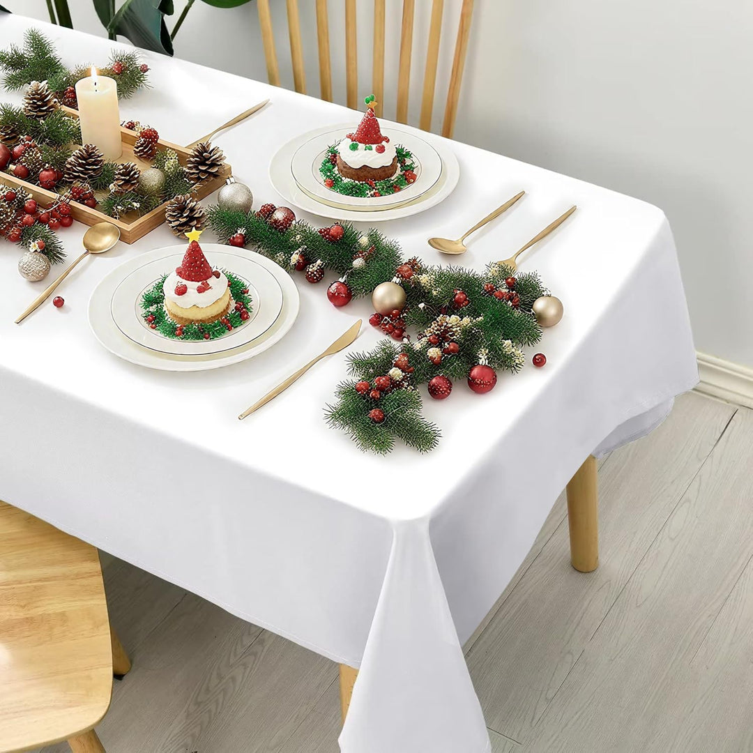 Hiasan Glatt Tischdecke Weihnachten Fleckenabweisend Tischtuch mit Lotuseffekt Leicht Wasserabweisen