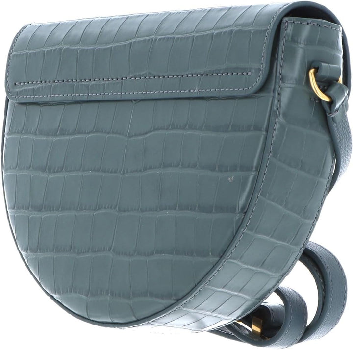 Coccinelle Beat Croco Shiny Soft Crossover Bag Shark Grey