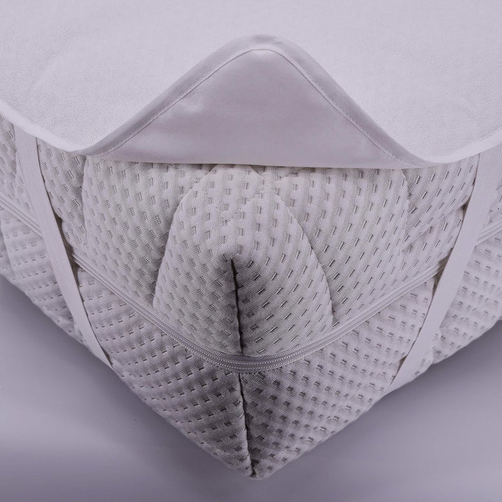 SETEX Wasserdichter Frottee Matratzenschutz, 180 x 200 cm grosser Matratzenschoner, Generation, Weis