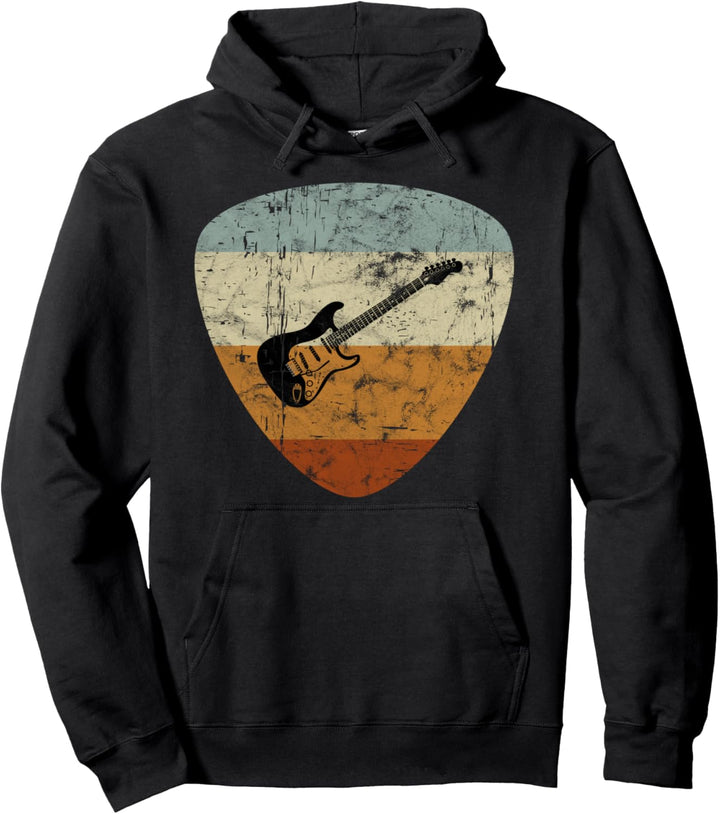 Gitarre Guitarre Plektrum Rockstar Retro Vintage Geschenk Pullover Hoodie