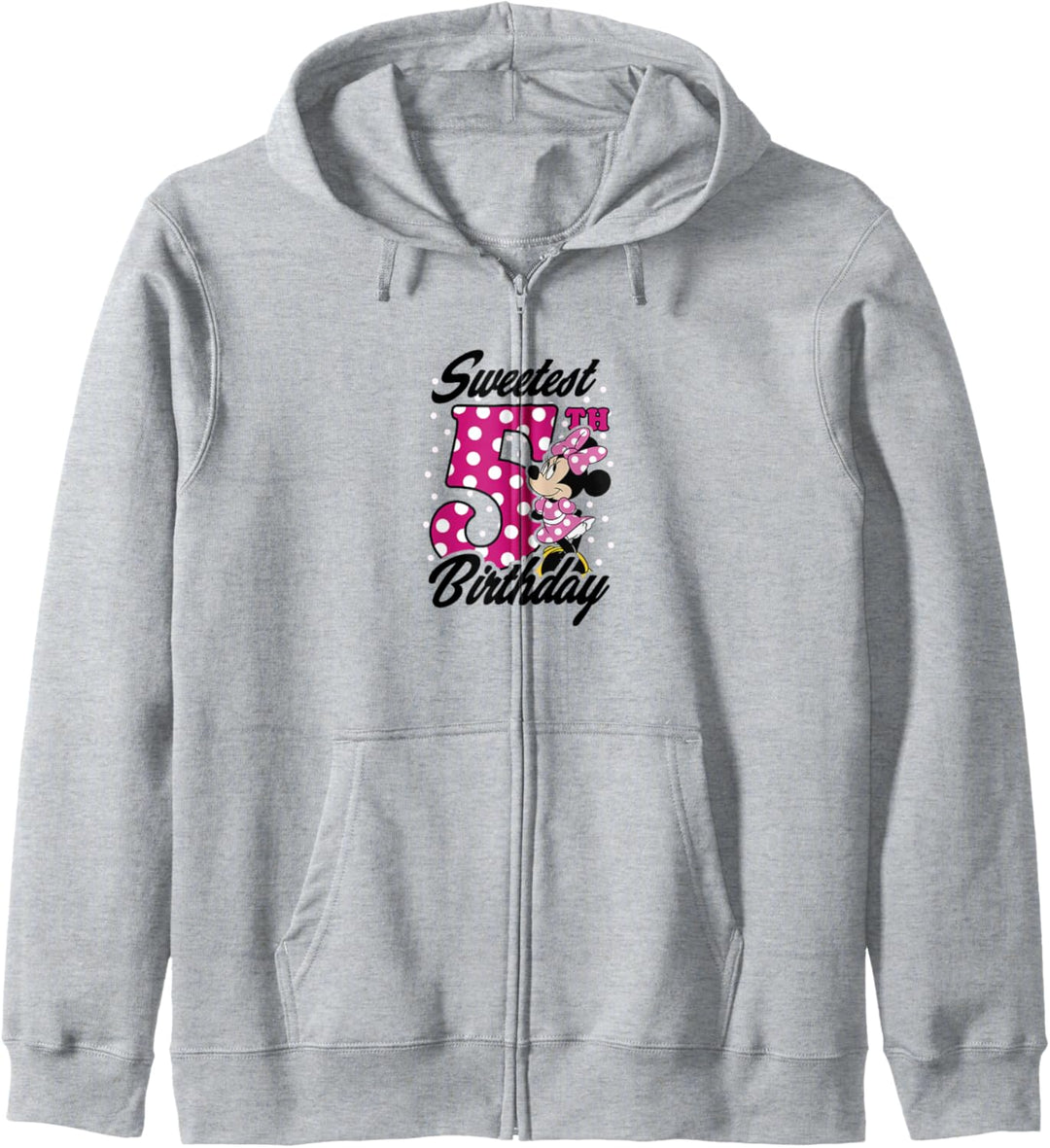 Disney Minnie Mouse Pink Polka Dot Sweetest 5th Birthday Kapuzenjacke
