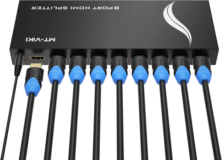 MT-VIKI 1x8 HDMI Splitter 1 in 8 Out Gleichzeitig HDMI Splitter 8 Monitore Mirror Unterstützt 4K HD