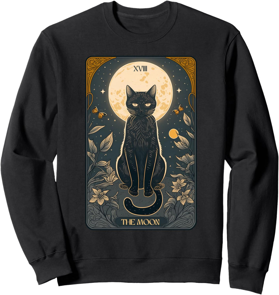 Katze Tarot Karte, Mond Tarot Karte Katze Mutter der Katzen, niedlich Sweatshirt