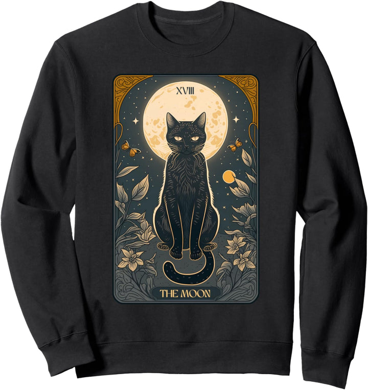 Katze Tarot Karte, Mond Tarot Karte Katze Mutter der Katzen, niedlich Sweatshirt