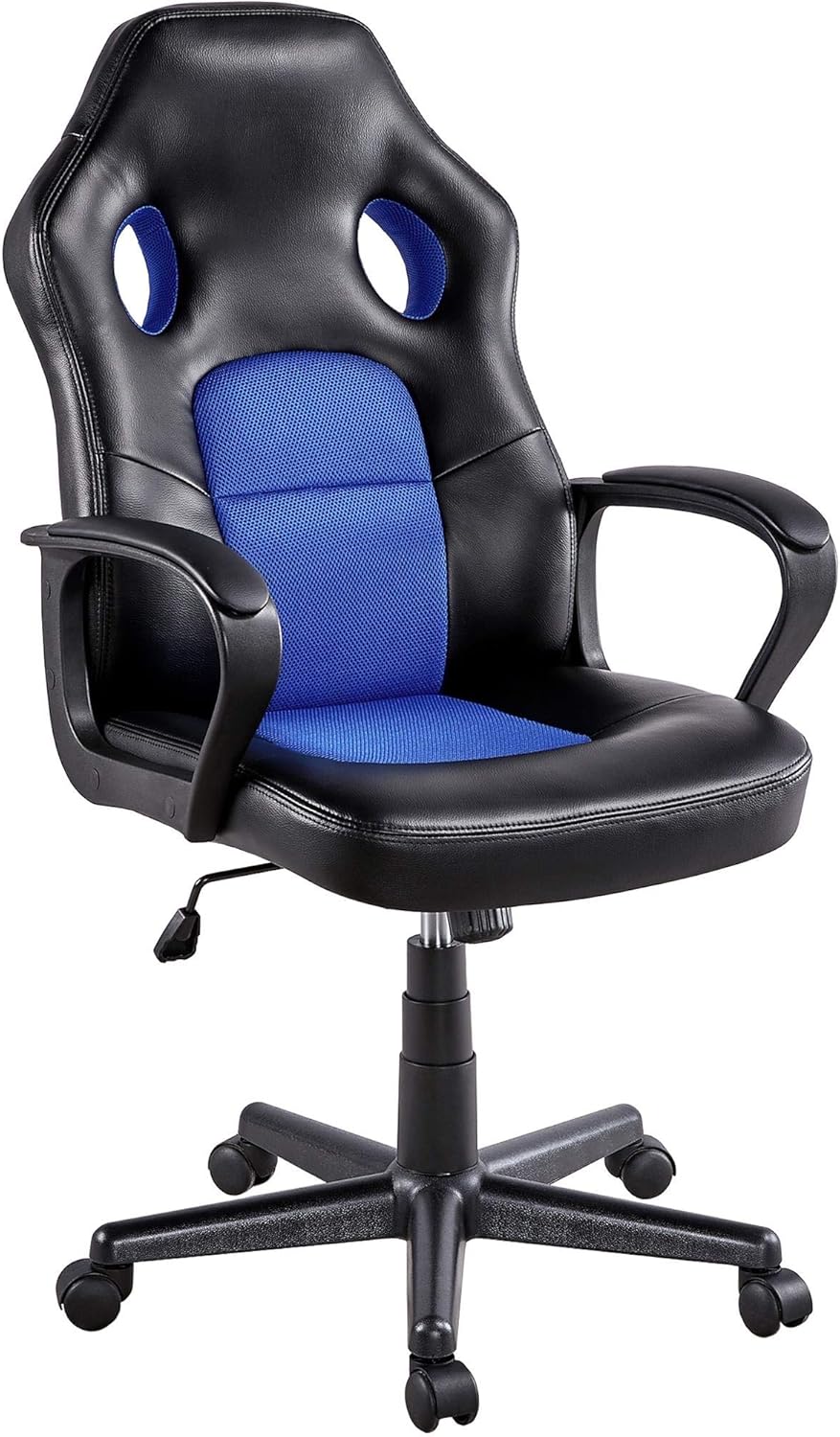 Yaheetech Gaming Stuhl Schreibtischstuhl ergonomischer Bürostuhl, Chefsessel gepolsterte Armlehnen,