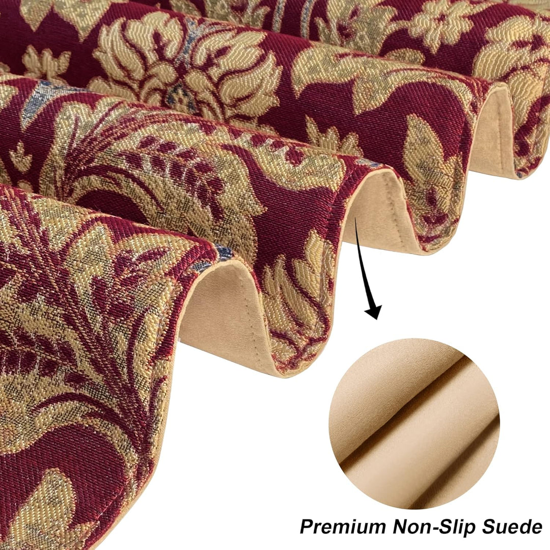 TOPLUXE Tischläufer mit Quasten, Jacquard Tischdecke für Esstisch Urlaub Party Wohnzimmer Dekoration