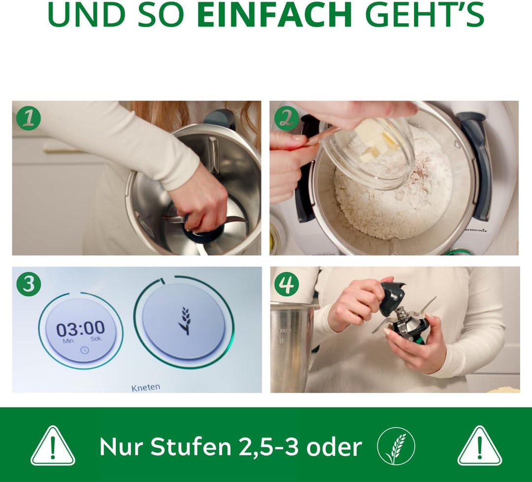 TeigPRO – Thermomix Zubehör Teig Pro Messer Dreckschutz, schützt das Thermomix TM6, TM5 Messer vor T