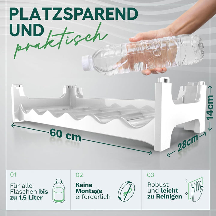 Novaliv Weinregal für 36 Flaschen | Flaschenregal Weiss | Regal stabilem Kunststoff (Weiss, 6) 6 Wei