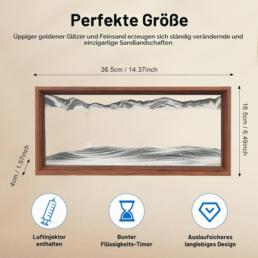 AzureLeap Sandbilder zum Drehen 3D Sandscape die Sandkunst in Tiefsee Fliessende Sandmalerei Sandbil