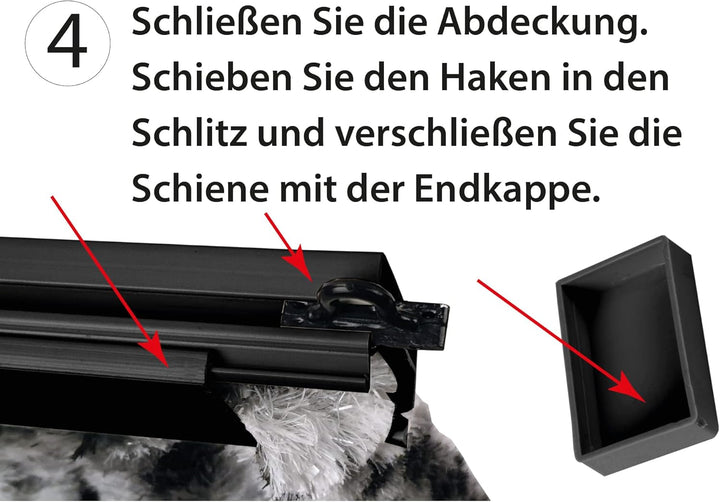 Arsvita Flauschvorhang 160x200 cm in Unistreifen schwarz - gelb, Perfekter Insekten- und Sichtschutz