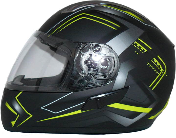 protectWEAR Integralhelm mit Sonnenblende H520-ARROW-GB - Black, Grösse M, M