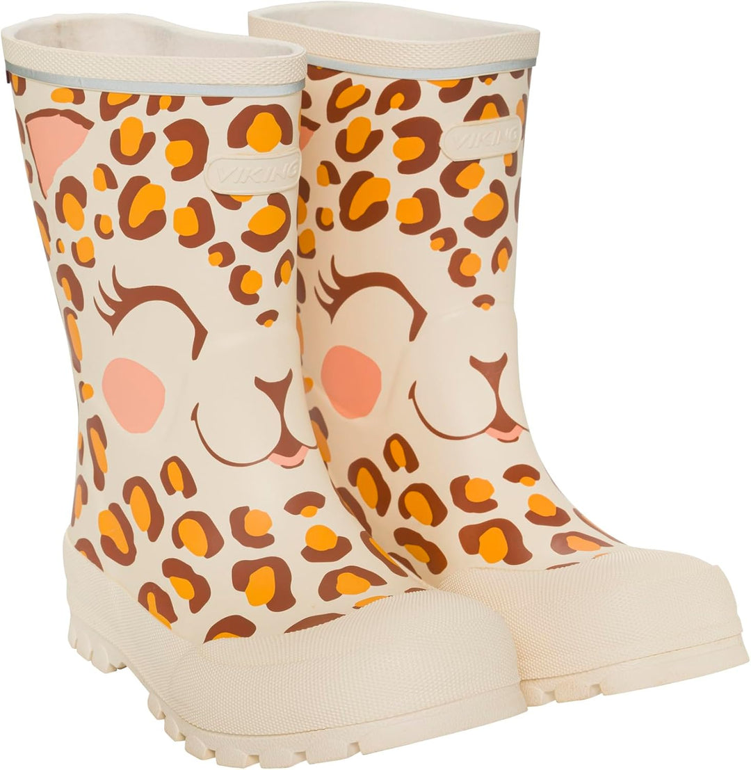 Viking Unisex Kinder Jolly PrintGummistiefel 28 EU Cream, 28 EU Cream