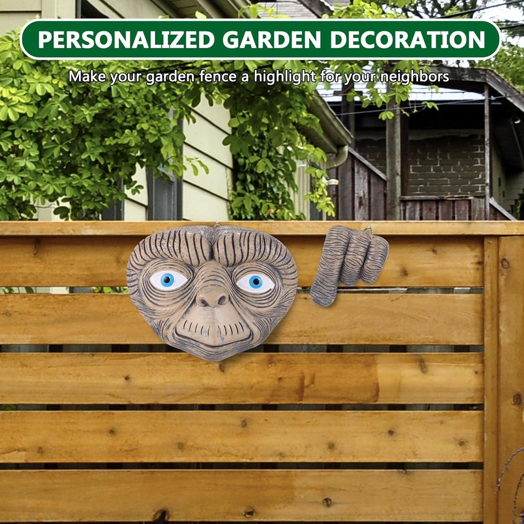 Outdoor Garten Statuen Dekor, Baumgesicht Gartenornamente Outdoor Alien Gartendekoration Gartengesic