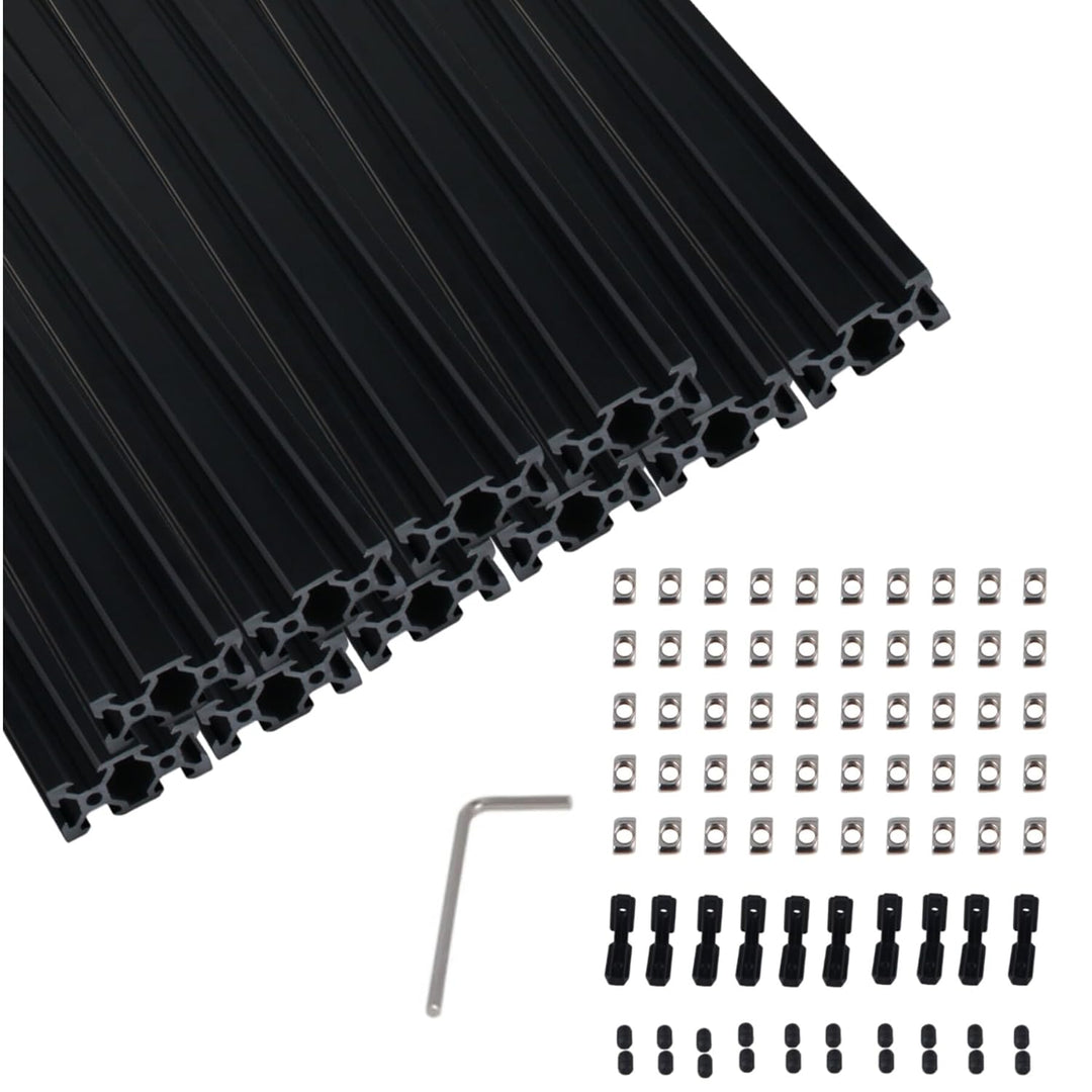 CNCYEAH 10 Stück 2040 Aluminiumprofil Extrusions 1220mm Nut 6.2 V-Typ Europäischer Standard Eloxiert