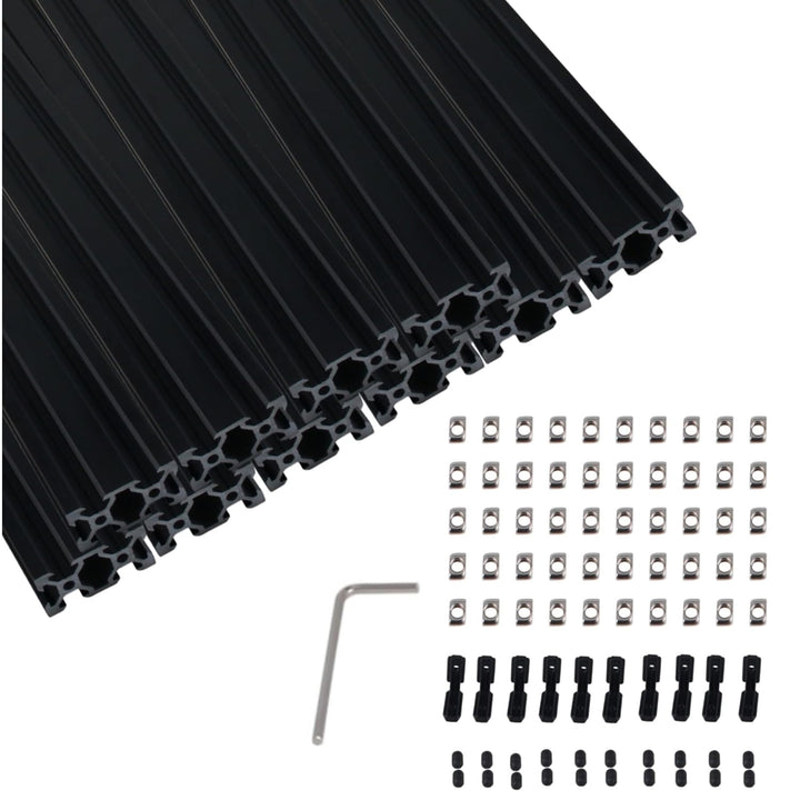 CNCYEAH 10 Stück 2040 Aluminiumprofil Extrusions 1220mm Nut 6.2 V-Typ Europäischer Standard Eloxiert