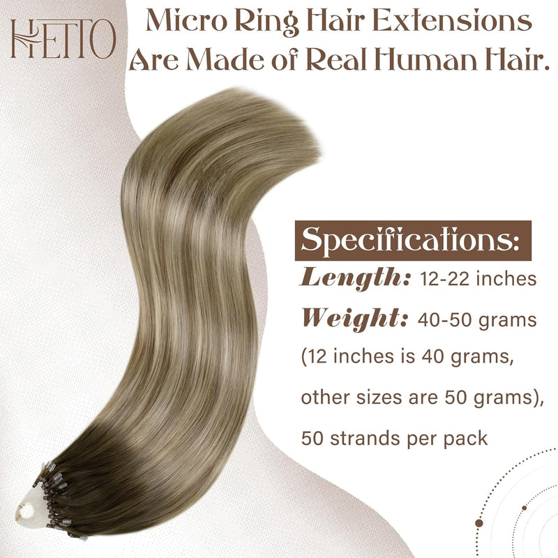 Hetto Extensions Echthaar Microring Braun Microring Extensions Echthaar Remy Extensions Microring Ec