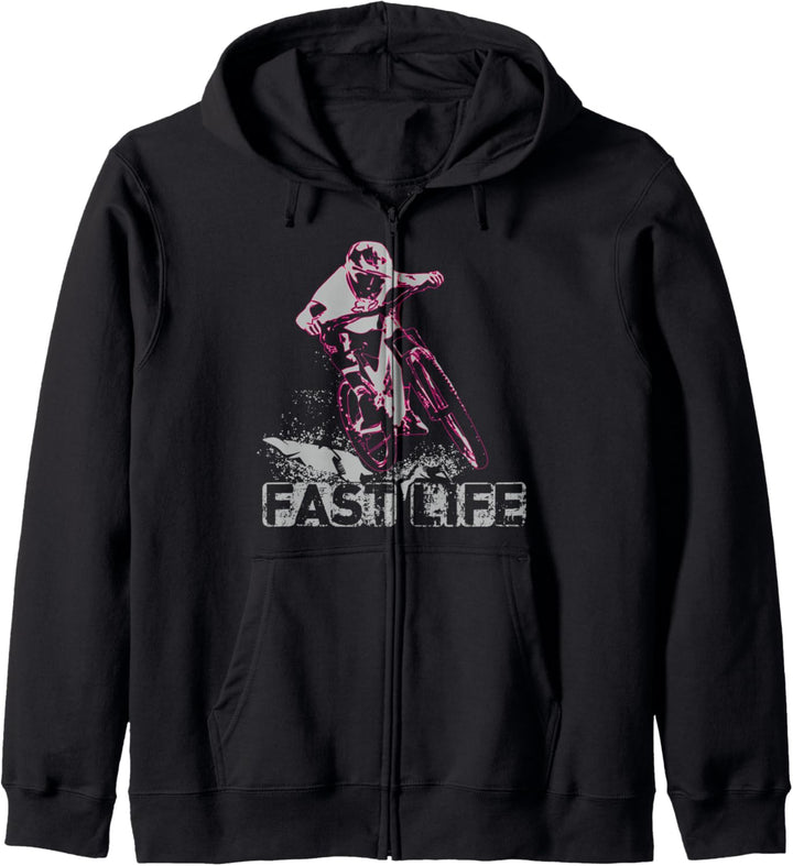 Fast Life - Enduro - Downhill - Mountainbike Kapuzenjacke