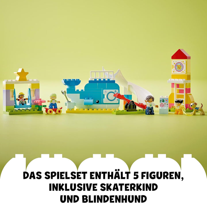 LEGO DUPLO Traumspielplatz Set, Konstruktionsspielzeug für Kinder ab 2 Jahren mit Wal- und Raketenge