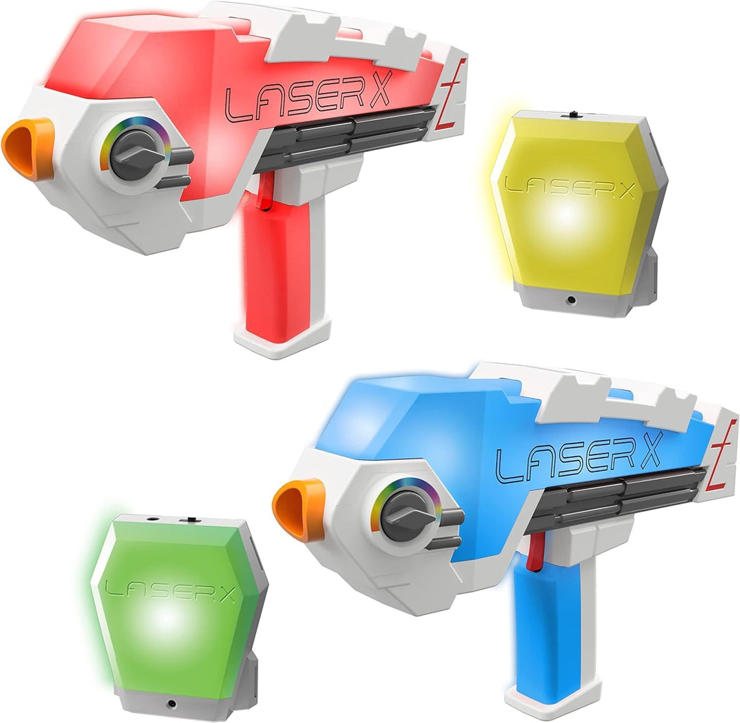 Laser X - Revolution Blaster, wähle deine Teamfarbe, treffe bis zu 90 Meter, mit 2 Blastern, 2 Empfä