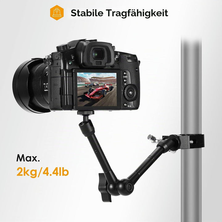 TARION Magic Arm Kamera Halterung: Kamera Klemmstativ mit Super Klammer, Flexibel Gelenkarmstativ Ka