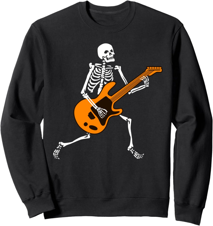 Skelett spielt Gitarre - lustiges Design Gitarrist Sweatshirt