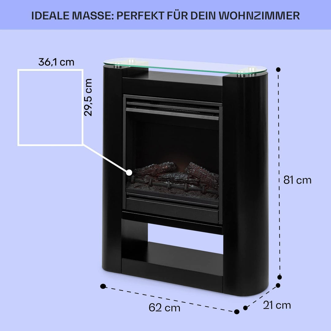 Klarstein Elektrokamin, Elektro Heizungen für Wohnzimmer & Innenräume, Elektrischer Kamin mit LED Fl