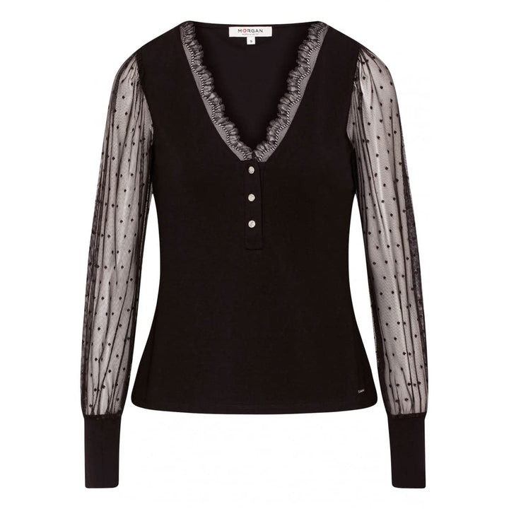 Morgan Damen t Shirt XS Schwarz, XS Schwarz