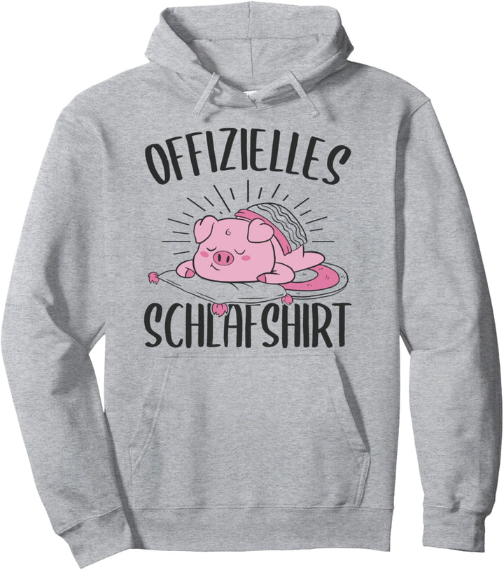 Offizielles Schlafshirt Schwein Schlafanzug Schweine Pullover Hoodie