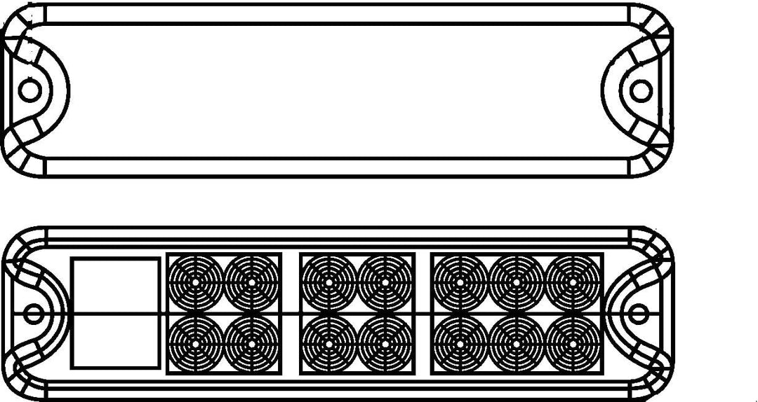 HELLA - Heckleuchte - Valuefit - LED - 12/24V - Anbau/geschraubt - Lichtscheibenfarbe: rot/glasklar