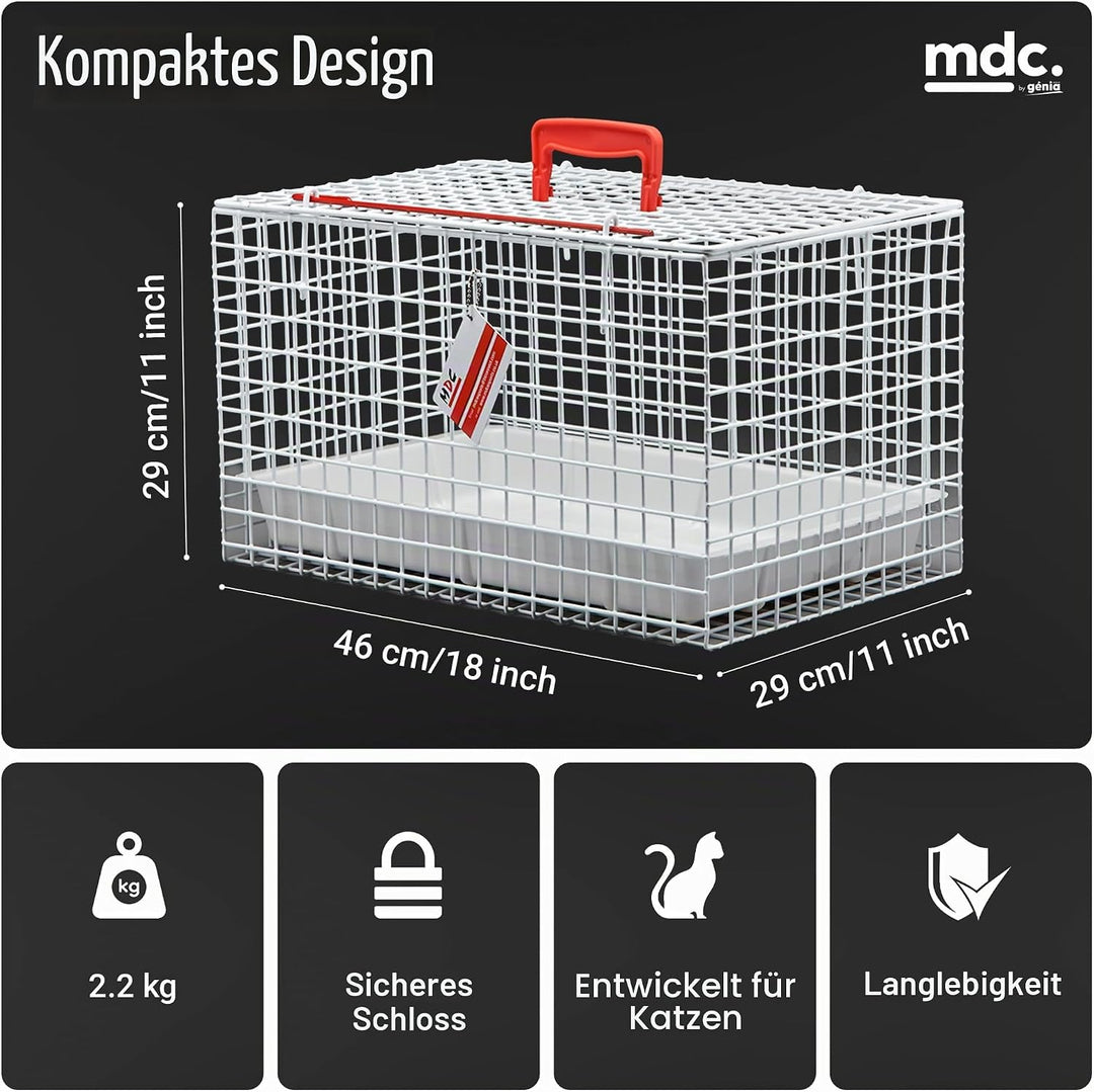 MDC P236-350 Cat Carrying Basket White Katzenkorbträger Weiss, Weiss