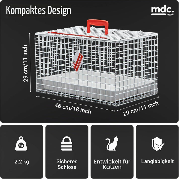 MDC P236-350 Cat Carrying Basket White Katzenkorbträger Weiss, Weiss