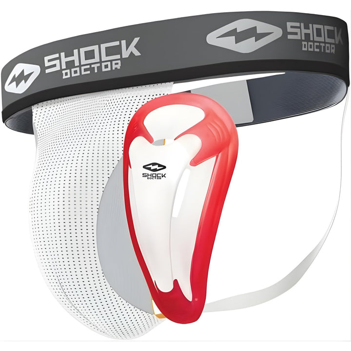 ShockDoctor Herren Tiefschutz Suspensorium mit Bioflex Cup L Weiss (White) Single, L Weiß (Whit