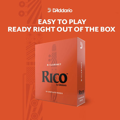 Rico by D'Addario Bb-Klarinettenblätter | Hochpräzise gefertigt | Böhm | Klarinettenblätter 3,5 Stär